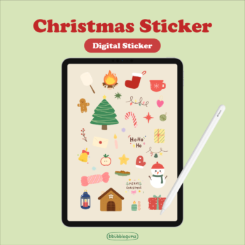 สติ๊กเกอร์ goodnotes png digital sticker: BBUBBLEGUMZ christmas sticker Cover