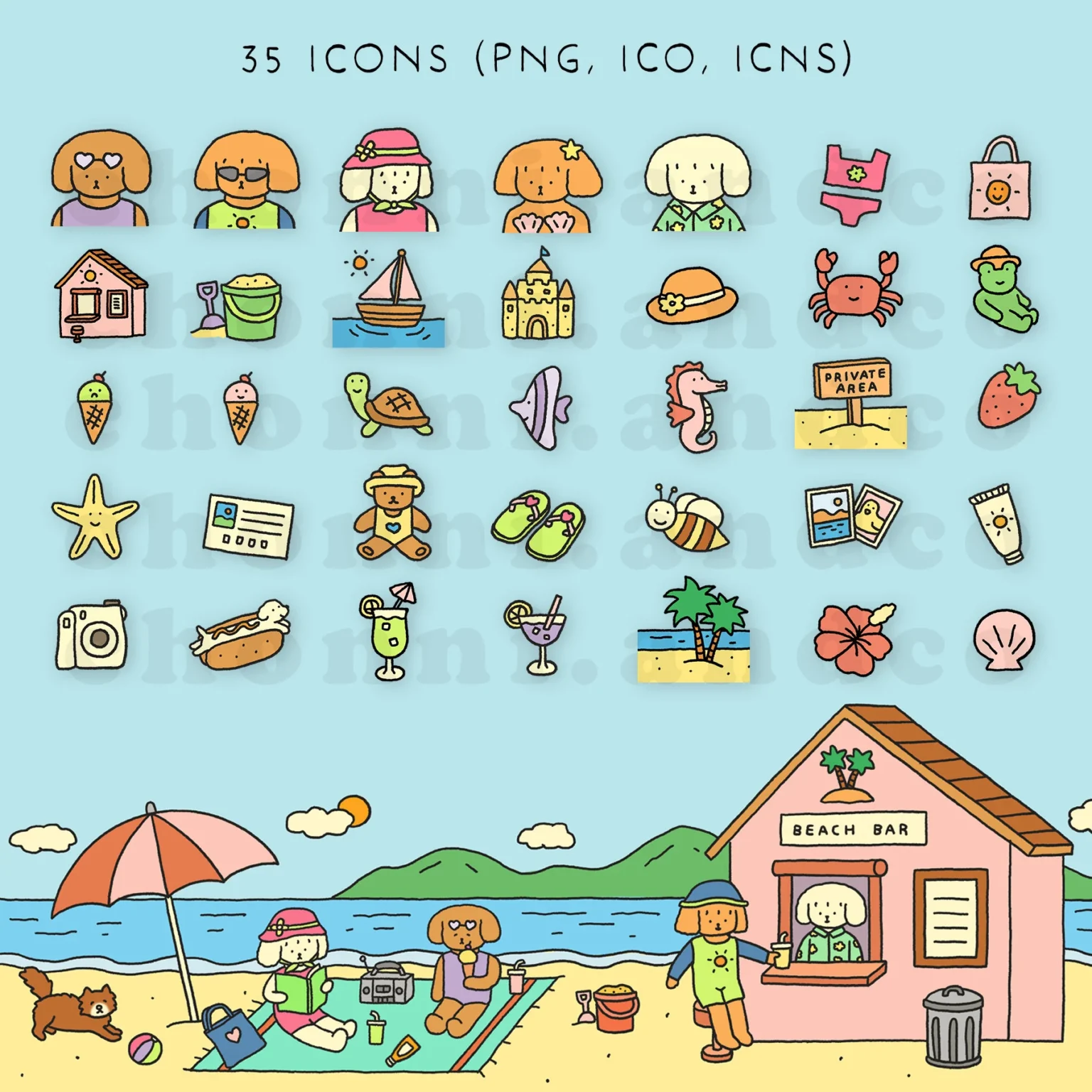 desktop pc mac icon folder wallpaper: CHONNI.ANDCO the summer beach club Preview 3