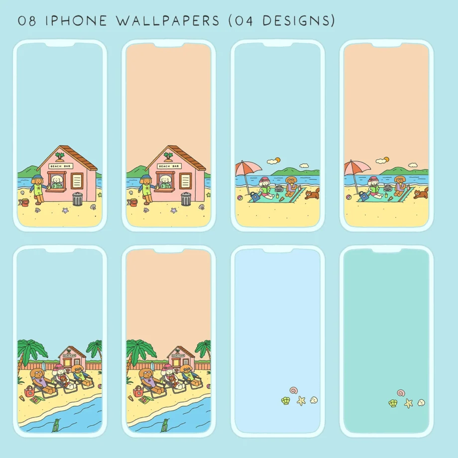 icon icon widget wallpaper วอลเปเปอร์ ภาพพื้นหลัง ธีมไอโฟน วิตเจ็ต widget ตกแต่งหน้าจอไอโฟน วอลเปเปอร์โทรศัพท์ ไอโฟนวอลเปเปอร์น่ารักๆ - CHONNI.ANDCO app icons and wallpapers (the summer beach club)