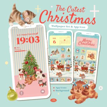 widget icon folder วอลเปเปอร์ไอโฟน wallpaper iphone pc ipad: LALALHAUY the cutest christmas Cover