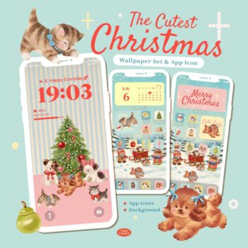 widget icon folder วอลเปเปอร์ไอโฟน wallpaper iphone pc ipad: LALALHAUY the cutest christmas Cover