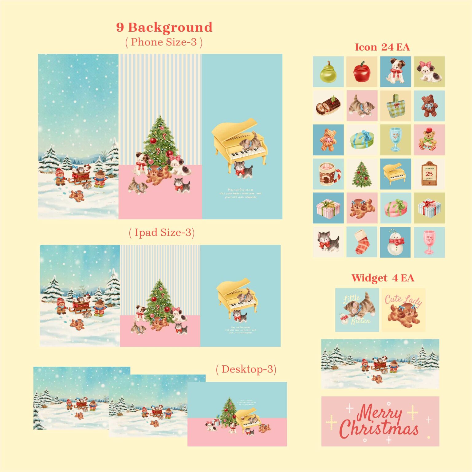 widget icon folder วอลเปเปอร์ไอโฟน wallpaper iphone pc ipad: LALALHAUY the cutest christmas Preview 1