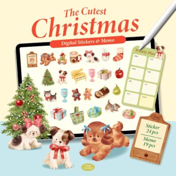 สติ๊กเกอร์ goodnotes png digital sticker: Lalalhauy dthe cutest christmas Cover