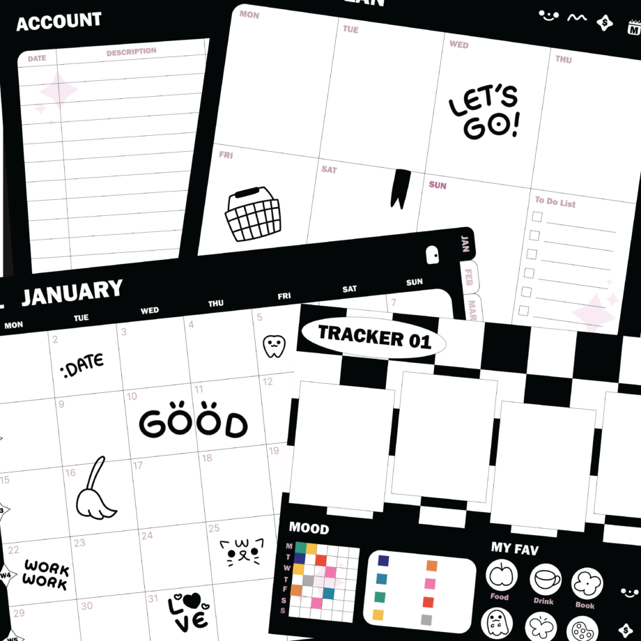 planners แพลนเนอร์ goodnote template 2024 digital planner: FORYORE goodnotes Preview 3