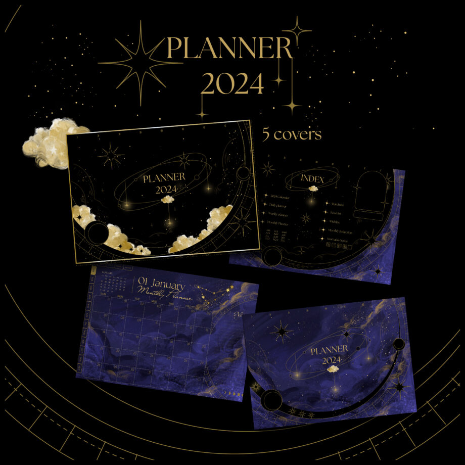 planners แพลนเนอร์ goodnote template 2024 digital planner: JAOAONBLUE Preview 1