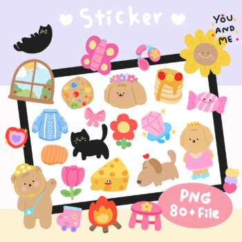 digital sticker, sticker png, digital stickers, sticker goodnote, สติ๊กเกอร์ goodnote, สติ๊กเกอร์ png - CRAZYMAYMAY digital sticker (super duper cute)
