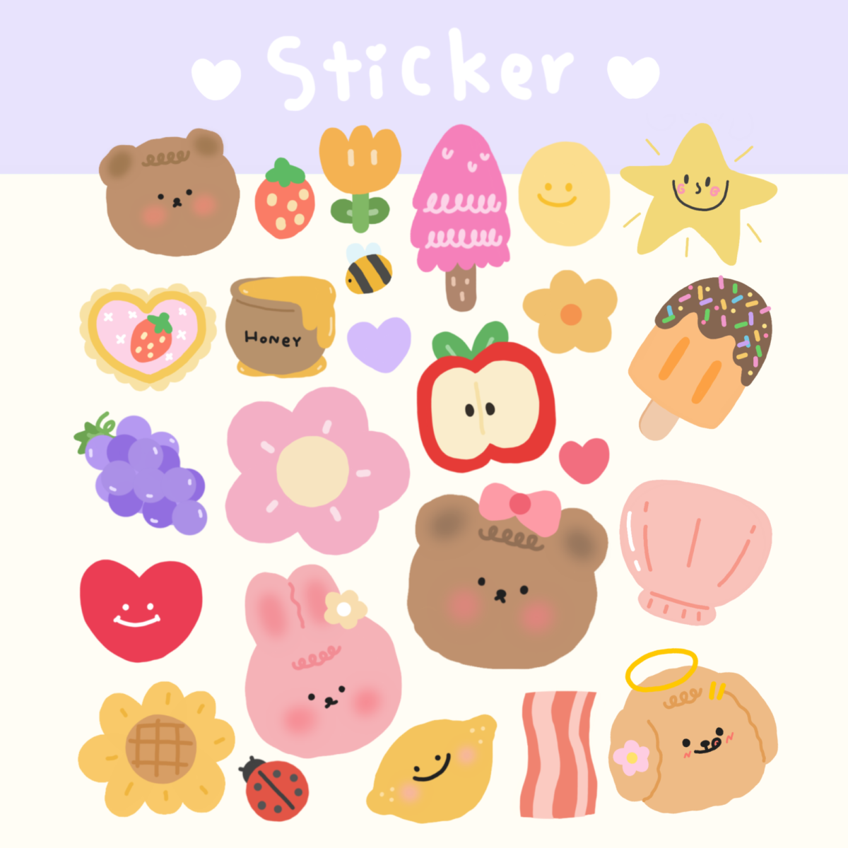 สติ๊กเกอร์ goodnotes png digital sticker CRAZYMAYMAY super duper cute Preview 4