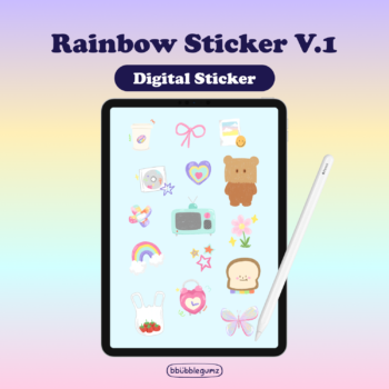 สติ๊กเกอร์ goodnotes png digital sticker: BBUBBLEGUMZ rainbow sticker v.1 Cover