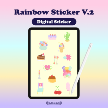 สติ๊กเกอร์ goodnotes png digital sticker: BBUBBLEGUMZ Rainbow Sticker V.2 Cover