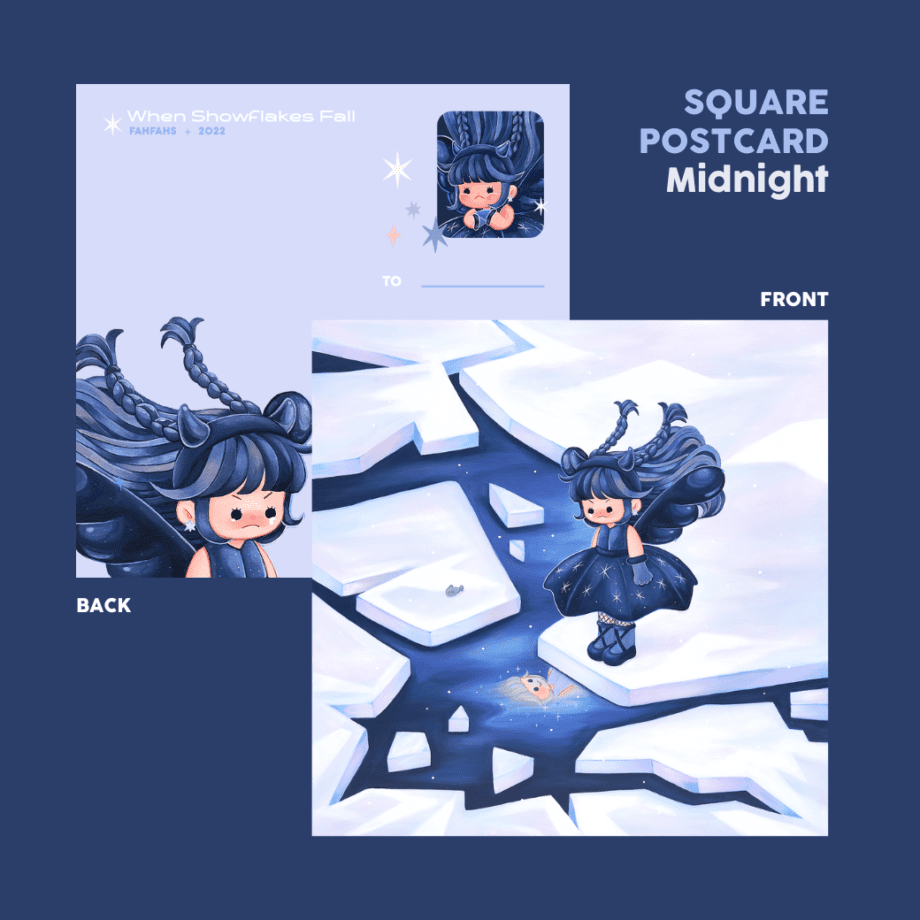 โปสการ์ด postcard ของขวัญ: FAHFAHS square midnight