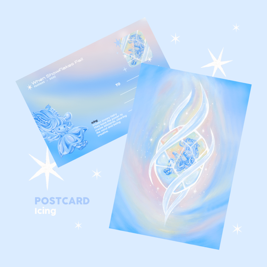 โปสการ์ด postcard ของขวัญ: FAHFAHS snowy fairy icing