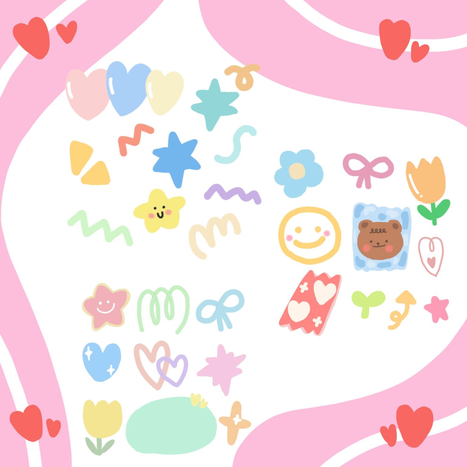 สติ๊กเกอร์ goodnotes png digital sticker: CRAZYMAYMAY cute Example 1