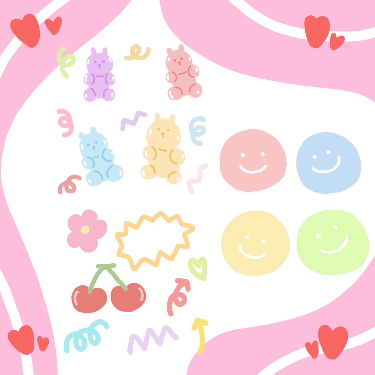 สติ๊กเกอร์ goodnotes png digital sticker: CRAZYMAYMAY cute Example 2