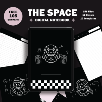 กระดาษโน๊ต png digital memo pad png notepad digital paper digital notebook: FORYORE The space Cover