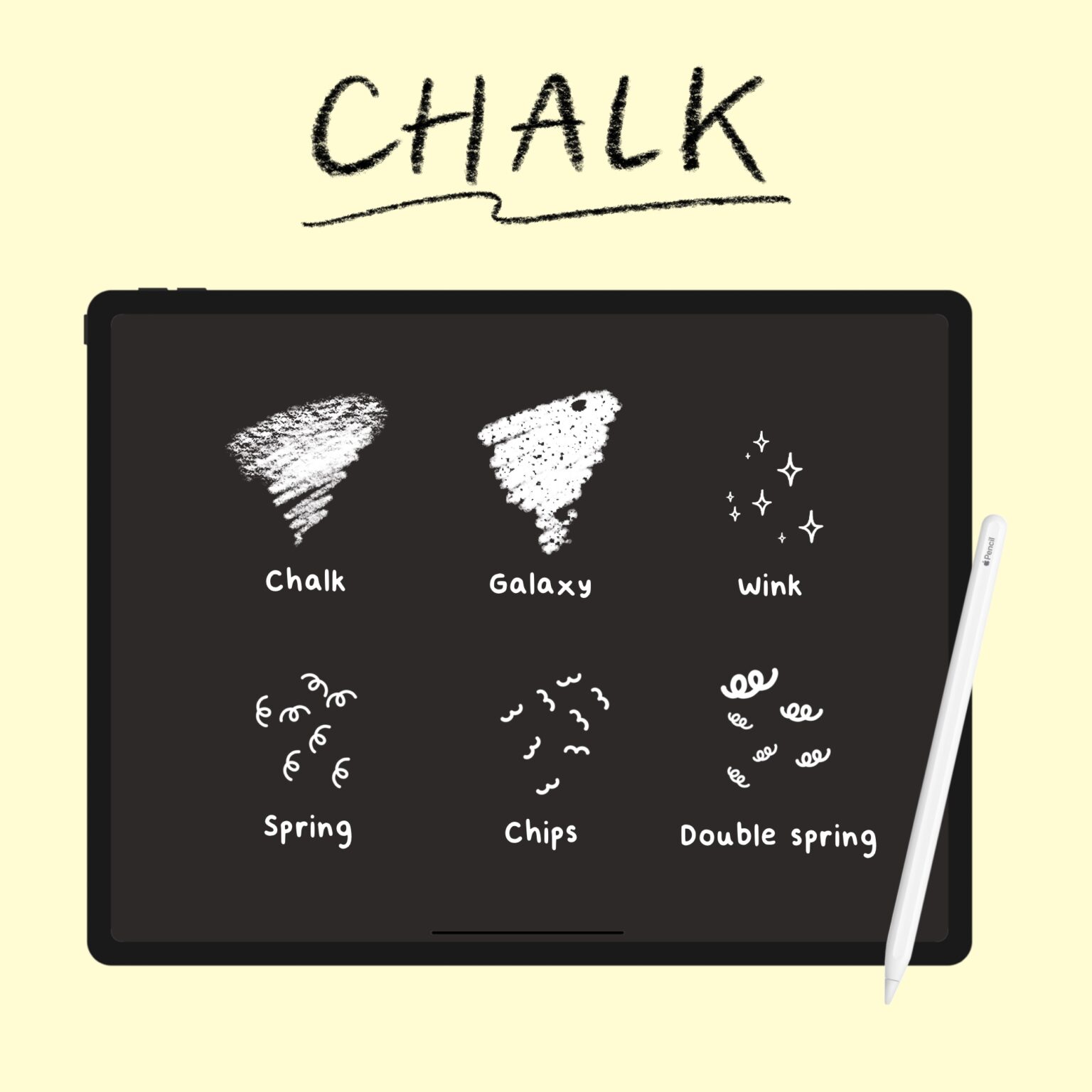 procreate brush บรัช procreate บรัชโปรครีเอท: SKYBLUE.MTN chalk Preview