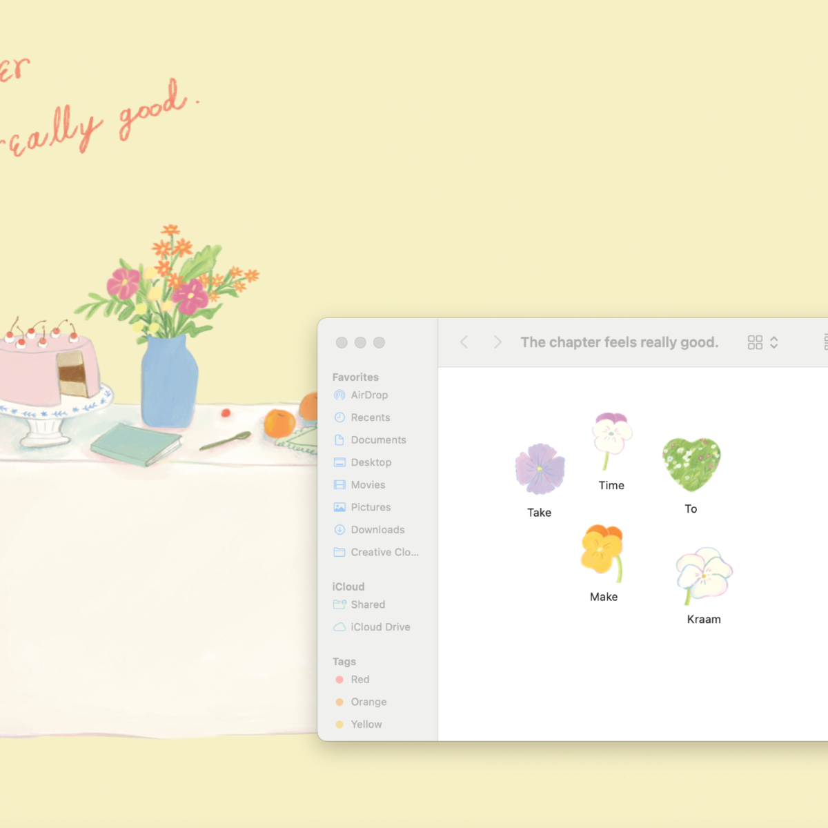 วอลเปเปอร์ wallpaper desktop icon folder pc mac: TAKE TIME TO MAKE KRAM The chapter feels really good Preview 3