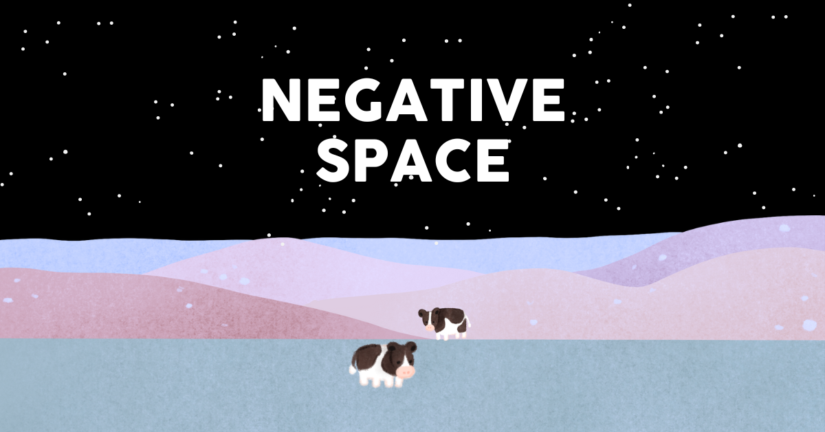 negative space พื้นที่ว่าง: horizontal cover