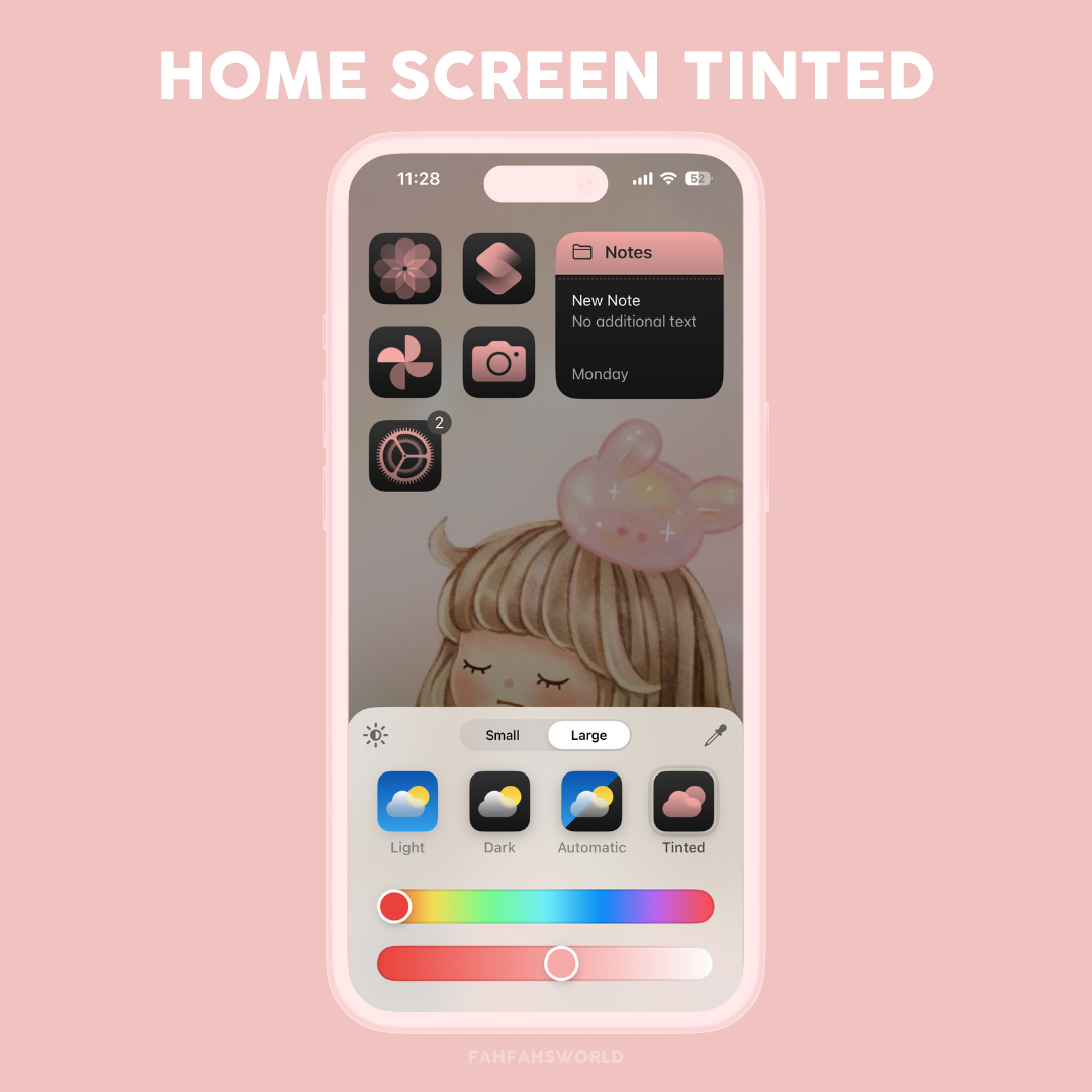 ios 18: home screen tinted