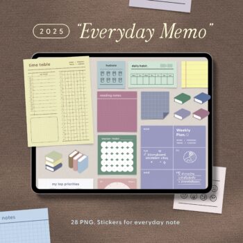 สติ๊กเกอร์ goodnotes png digital sticker: THE BUTTER AND SCOTCH: Everyday Memo Cover