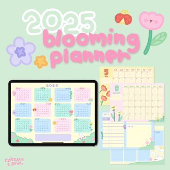 planners แพลนเนอร์ goodnote template 2025 digital planner: CEREALS & BOWL Cover