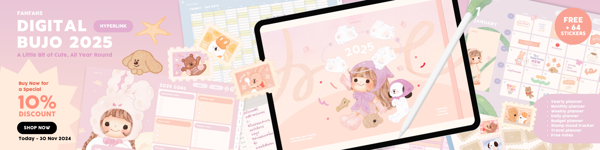 FAHFAHS digital planner 2025 Banner