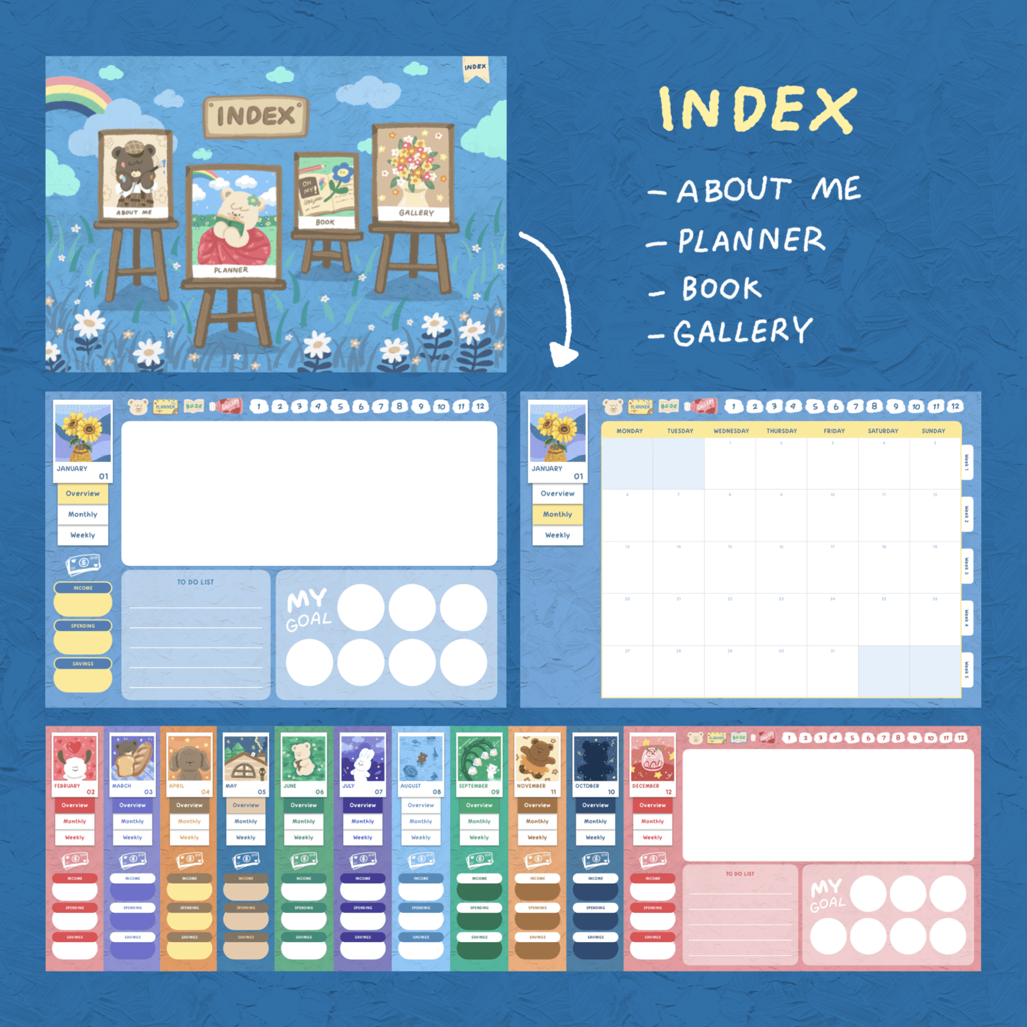 planners แพลนเนอร์ goodnote template 2025 digital planner: BOMBZSTUDIO My Gallery Preview 1