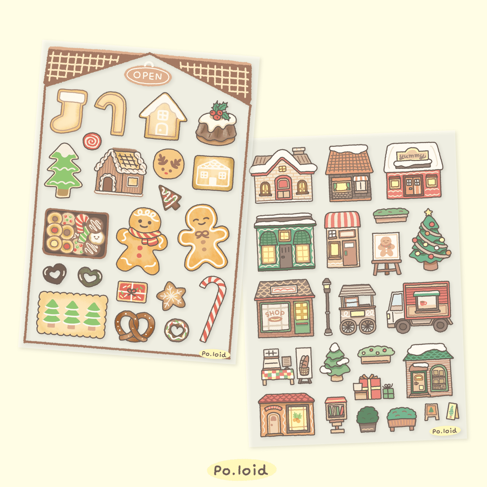 สติ๊กเกอร์ goodnotes png digital sticker: PO.LOID Festive winter Preview 2