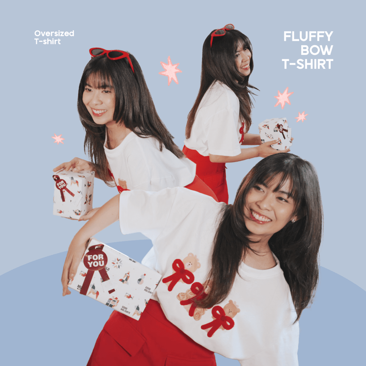 เสื้อยืด oversize เสื้อโอเวอร์ไซส์ t-shirt: FAHFAHS: Fluffy Bow Preview 3