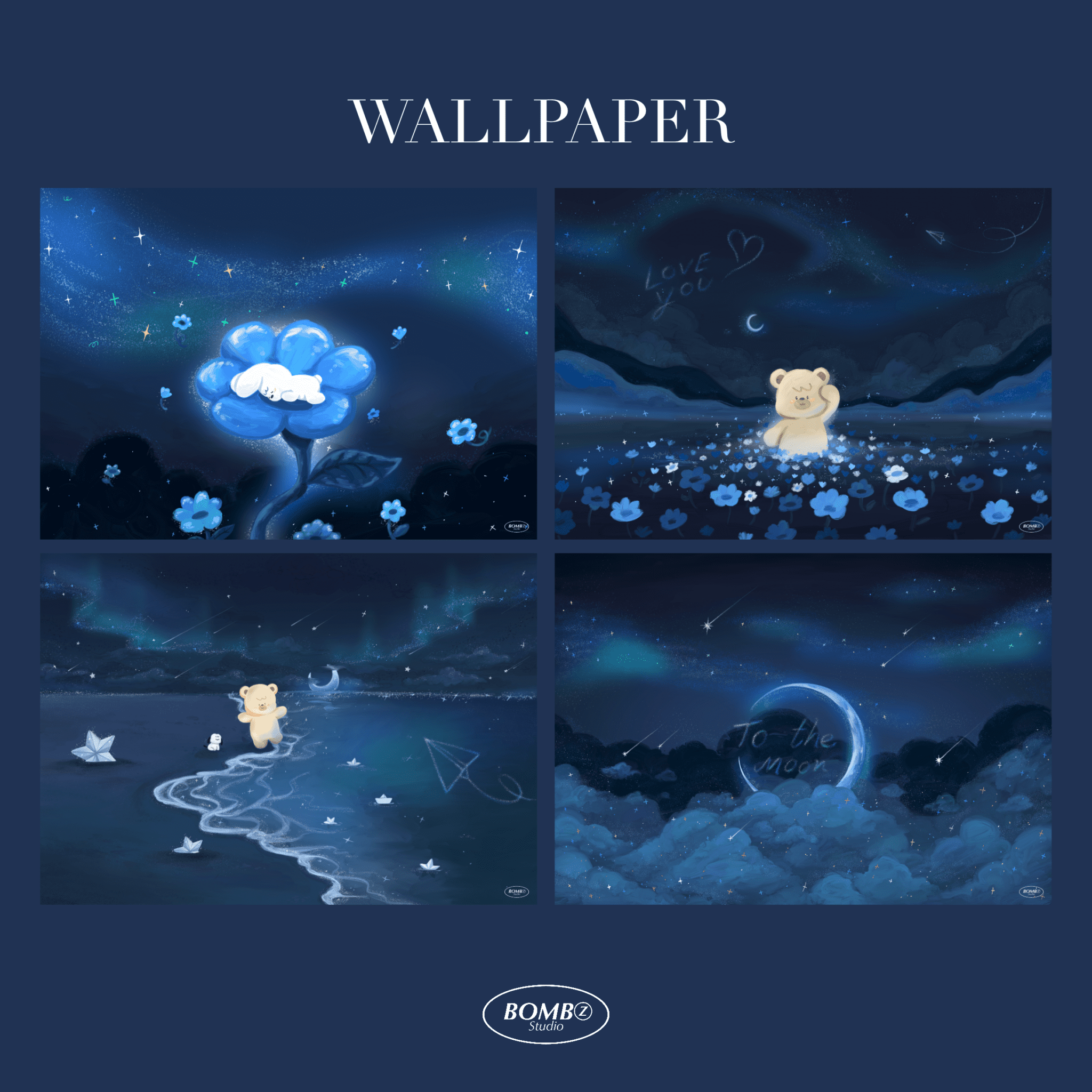 widget icon วอลเปเปอร์ไอโฟน wallpaper iphone ipad:BOMBZSTUDIO: Moonlight star: preview 3