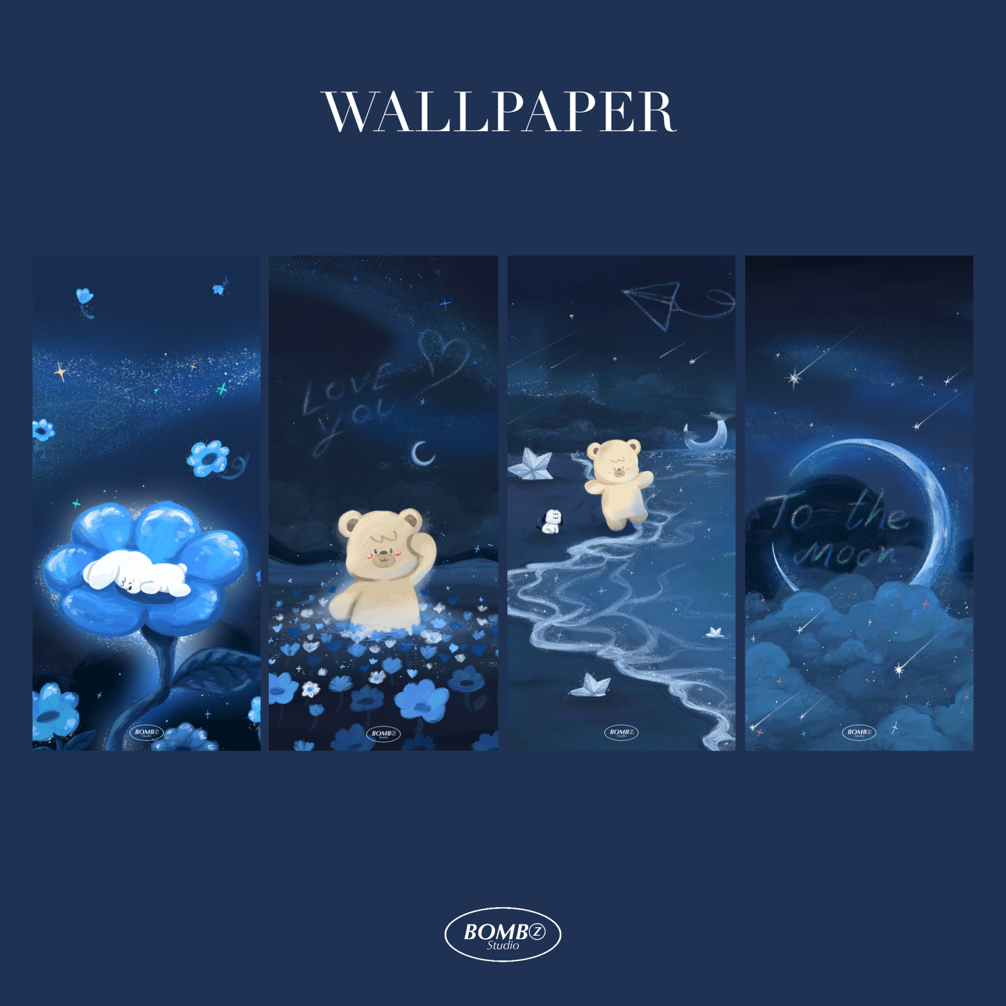 widget icon วอลเปเปอร์ไอโฟน wallpaper iphone ipad:BOMBZSTUDIO: Moonlight star: preview 1