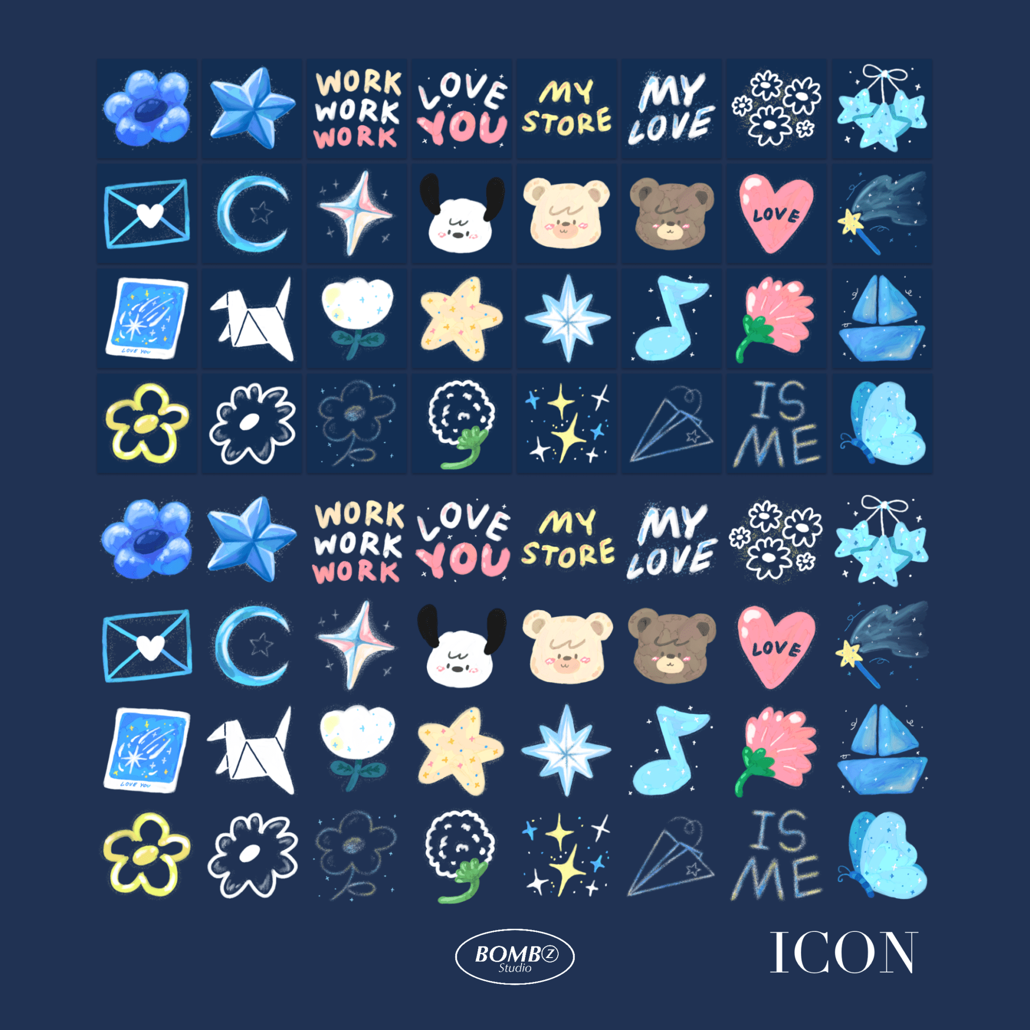 widget icon วอลเปเปอร์ไอโฟน wallpaper iphone ipad:BOMBZSTUDIO: Moonlight star: preview 2