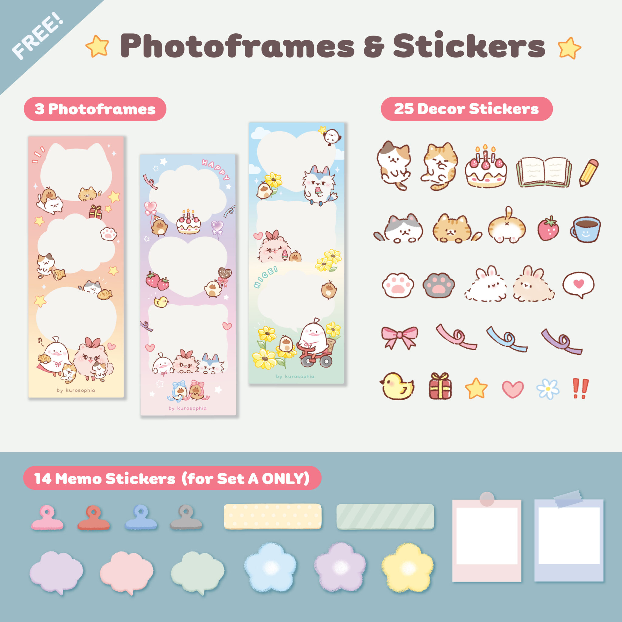 planners แพลนเนอร์ goodnote template 2025 digital planner: KUROSOPHIA: sticker