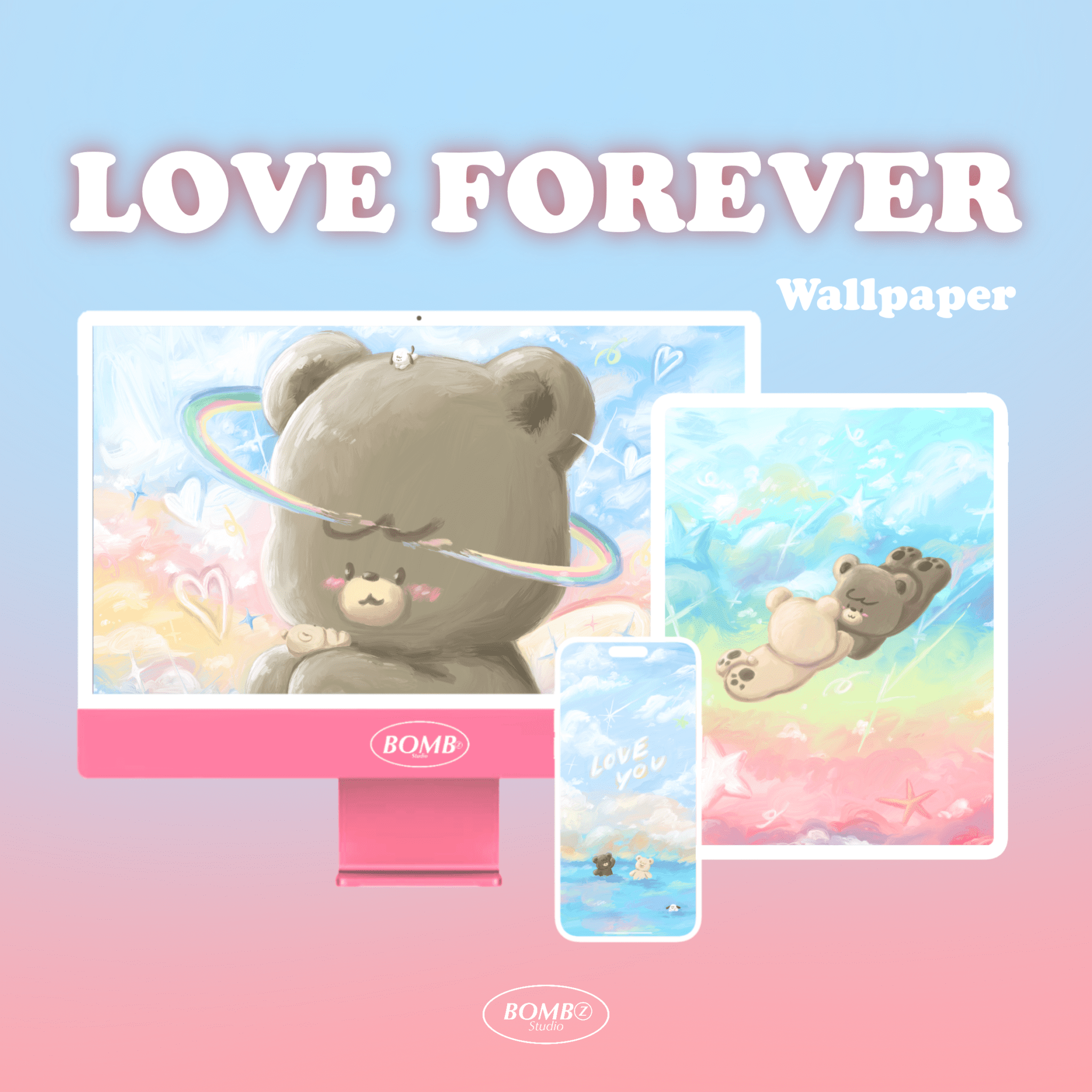 widget icon folder วอลเปเปอร์ไอโฟน wallpaper iphone pc ipad: BOMBZSTUDIO: Love forever: Cover