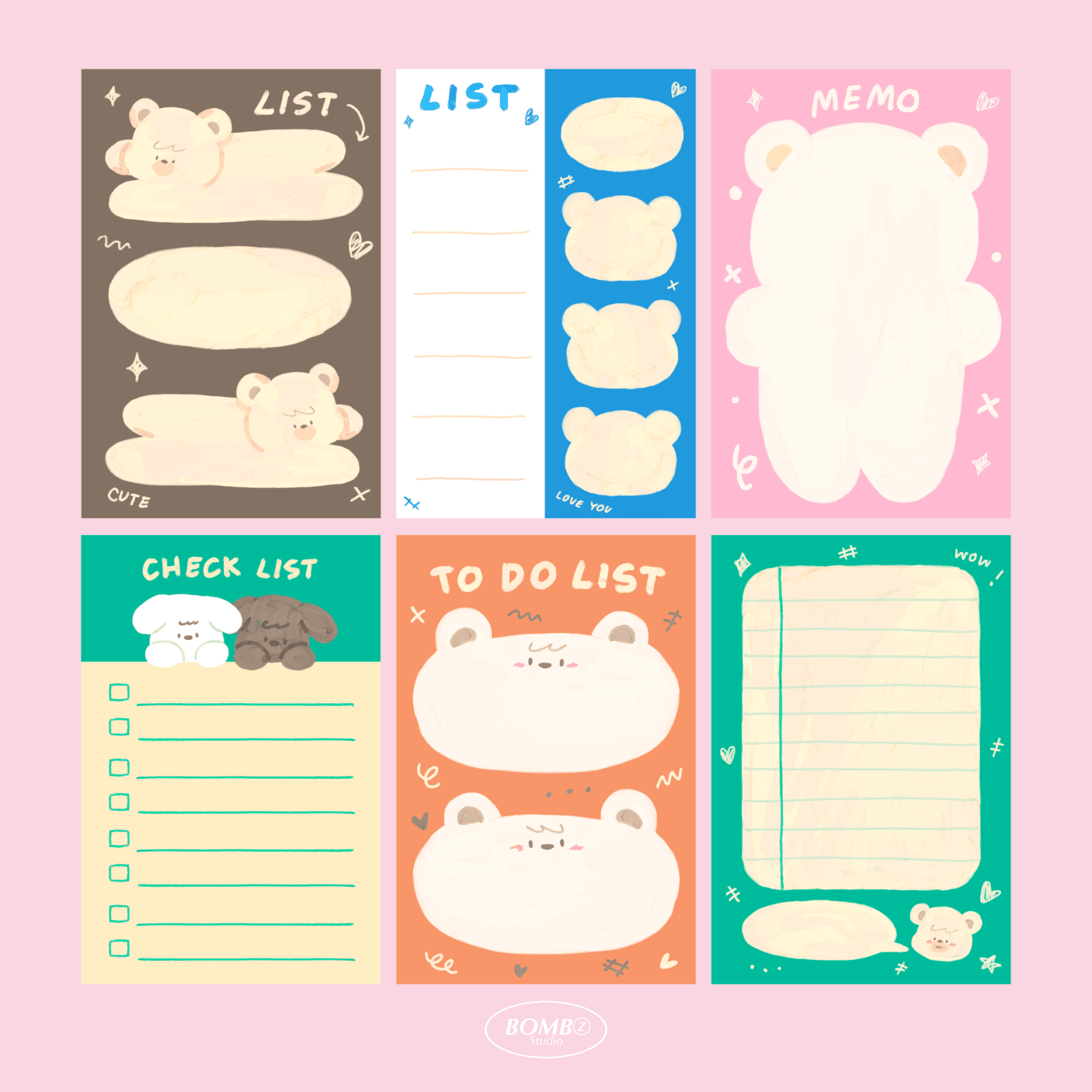 กระดาษโน๊ต memo pad notepad paper png: BOMBZSTUDIO: Sweetheart sticker: Preview 1