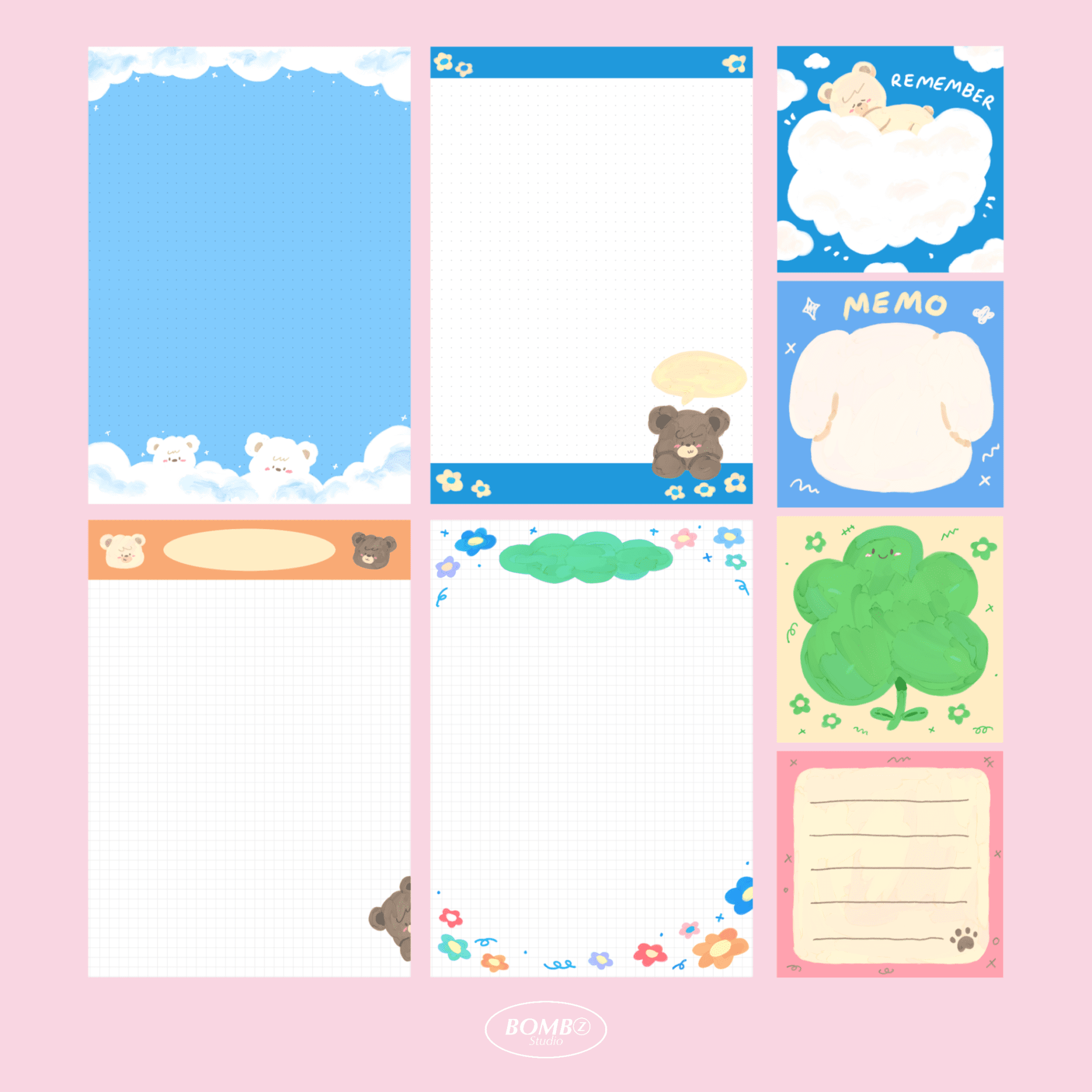 กระดาษโน๊ต memo pad notepad paper png: BOMBZSTUDIO: Sweetheart sticker: Preview 2
