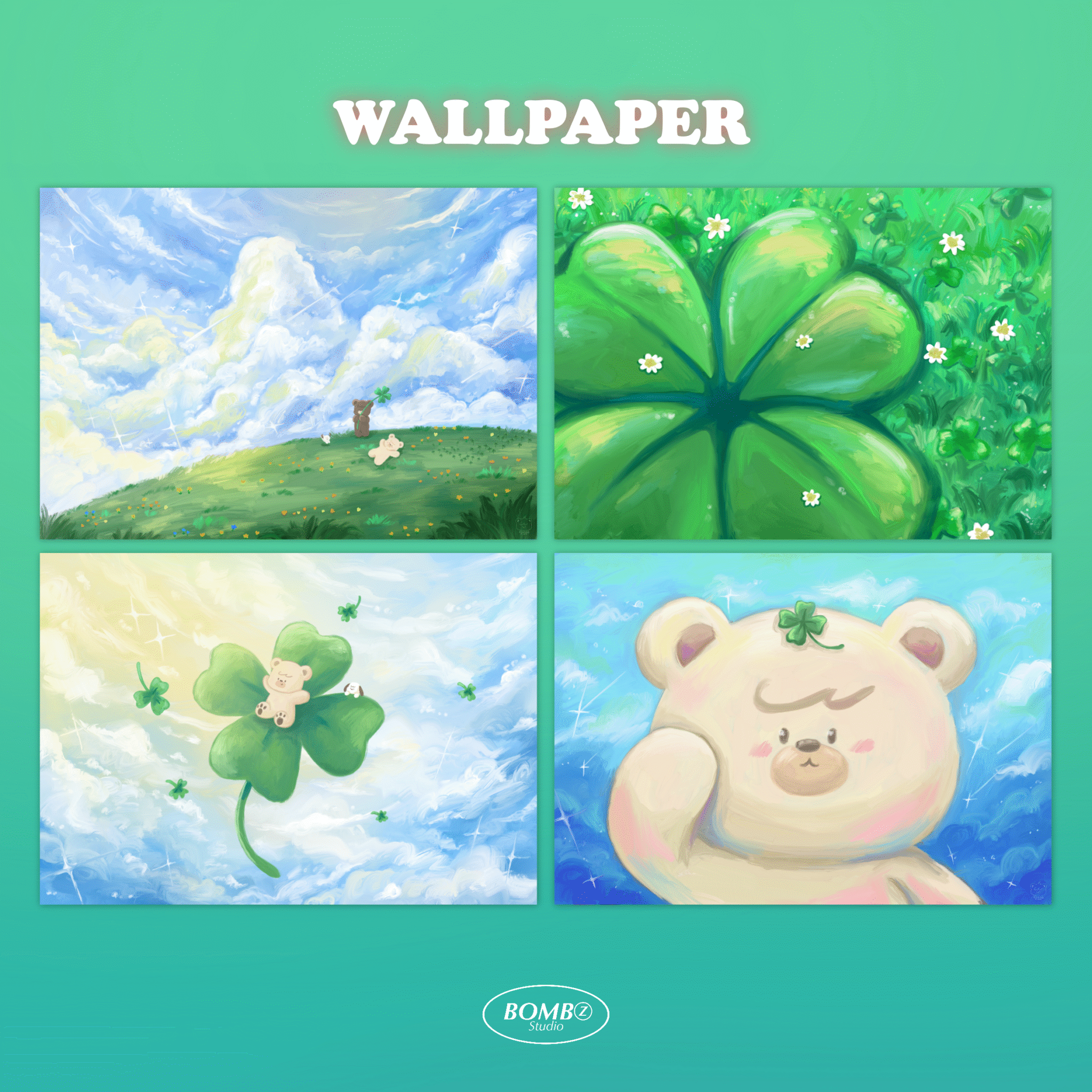 วอลเปเปอร์สายมู wallpaper iphone ipad: BOMBZSTUDIO: Lucky Bear: preview1