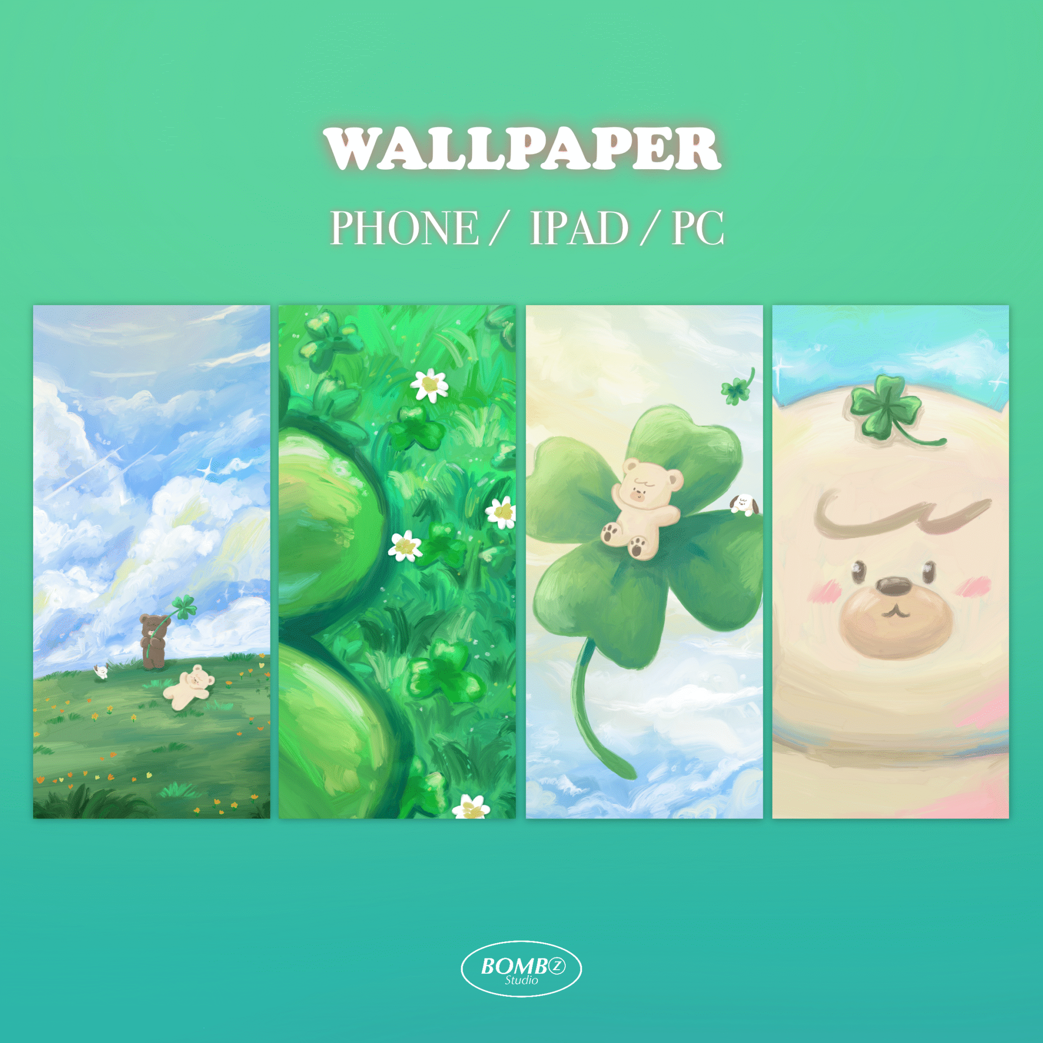 วอลเปเปอร์สายมู wallpaper iphone ipad: BOMBZSTUDIO: Lucky Bear: preview2