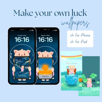 วอลเปเปอร์สายมู wallpaper iphone ipad: SKYBLUE.MTN: Make your own luck: Cover