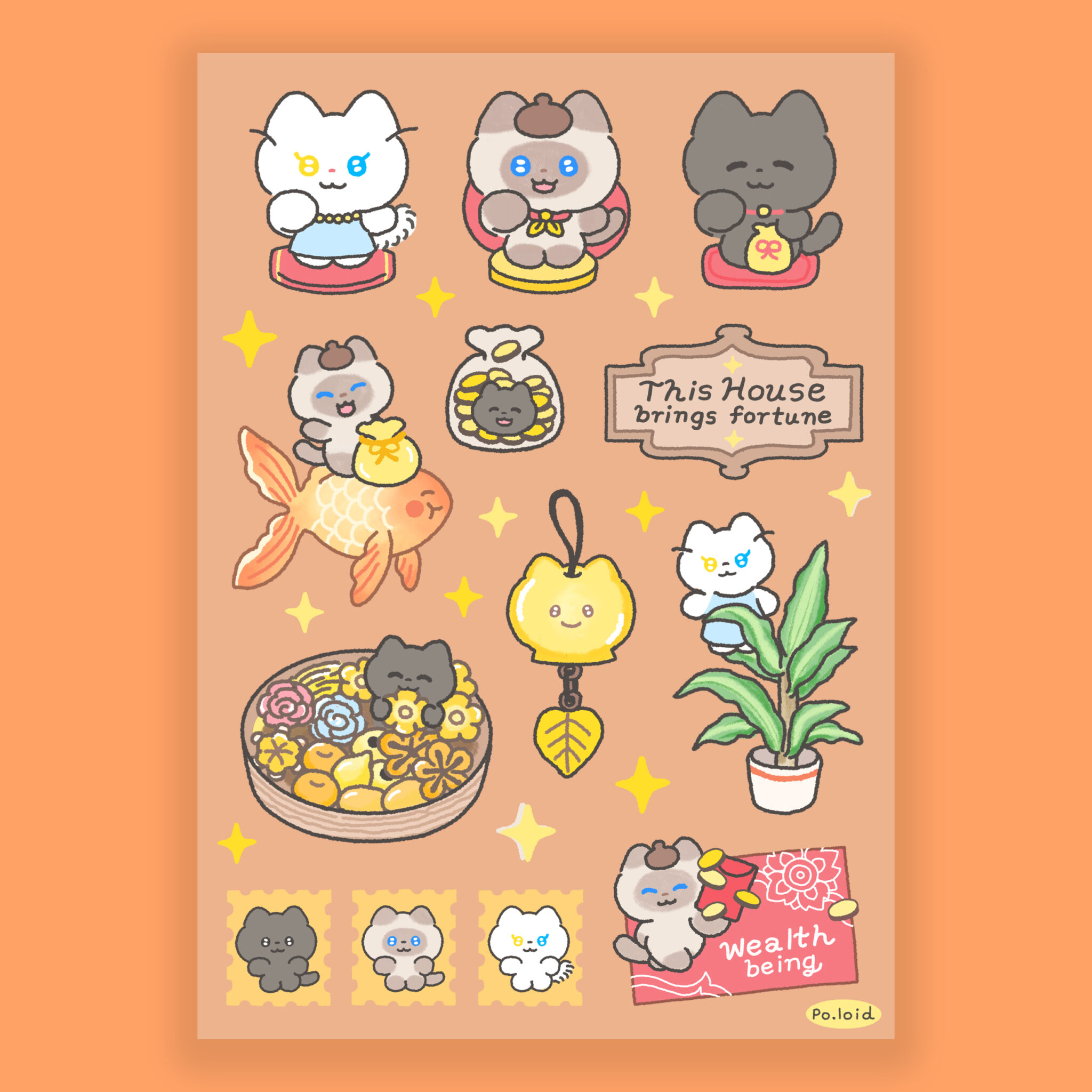 สติ๊กเกอร์ png digital sticker: PO.LOID: Tiny Thai Charms: preview