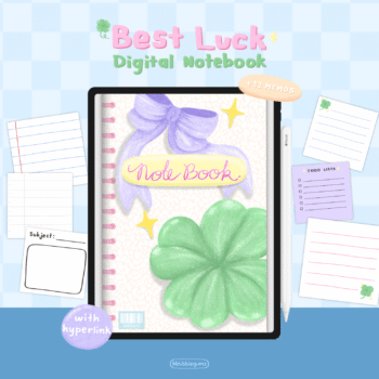 กระดาษโน๊ต notepad paper png digital notebook: BBUBBLEGUMZ: Best luck: Cover