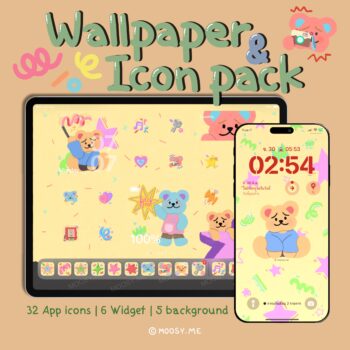 MOOSY.ME | DIGITAL ICON AND WALLPAPER SET(starry dream)
