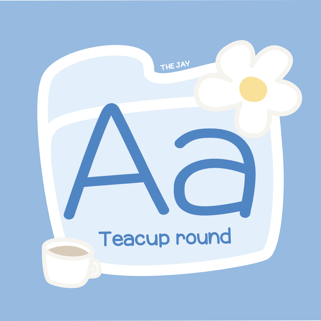 ฟอนต์ลายมือ ฟอนต์ไทย ฟอนต์อังกฤษ font: THE JAY: teacup round: cover