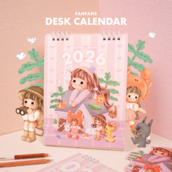 ปฏิทินตั้งโต๊ะ 2026 desk calendar: FAHFAHS: Cover