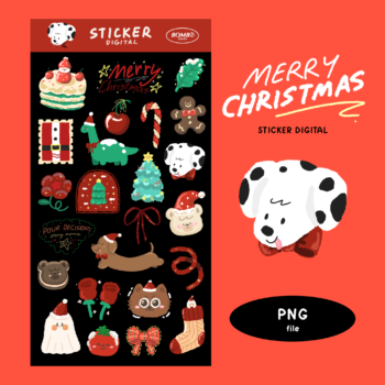 สติ๊กเกอร์ goodnotes png digital sticker: BOMBZSTUDIO: merry christmas: Cover