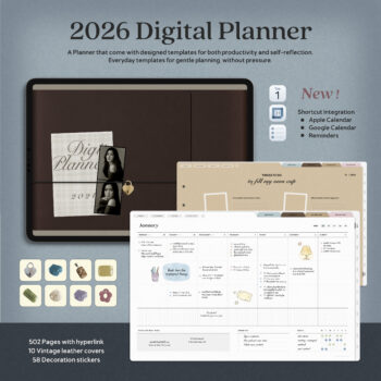 planners แพลนเนอร์ goodnote template 2026 digital planner: THE BUTTER AND SCOTCH: cover
