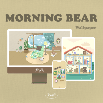 BOMBZSTUDIO | DESKTOP ICON AND WALLPAPER (morning bear)