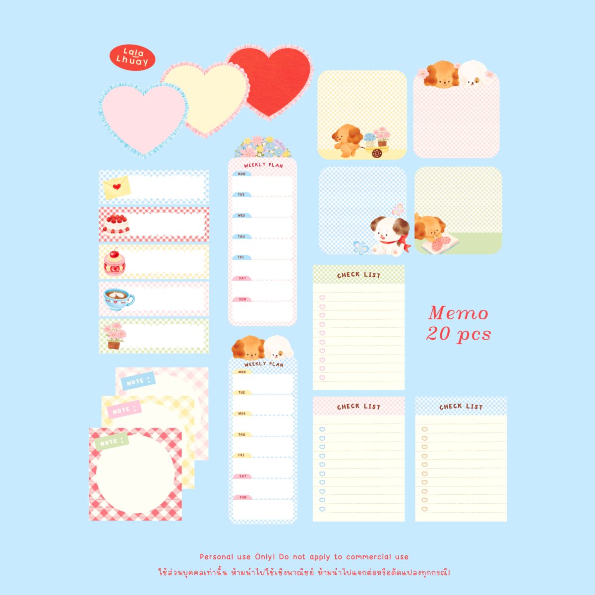 สติ๊กเกอร์ goodnotes png digital sticker: Lalalhauy: love is a gift: preview 2