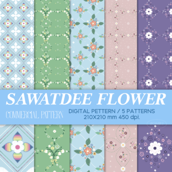 BOMBZSTUDIO | COMMERCIAL PATTERN (sawatdee flower)