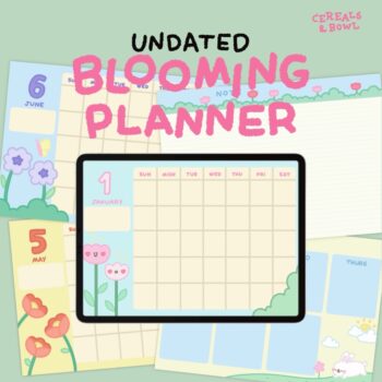 CEREALS & BOWL | UNDATED DIGITAL PLANNER (blooming)