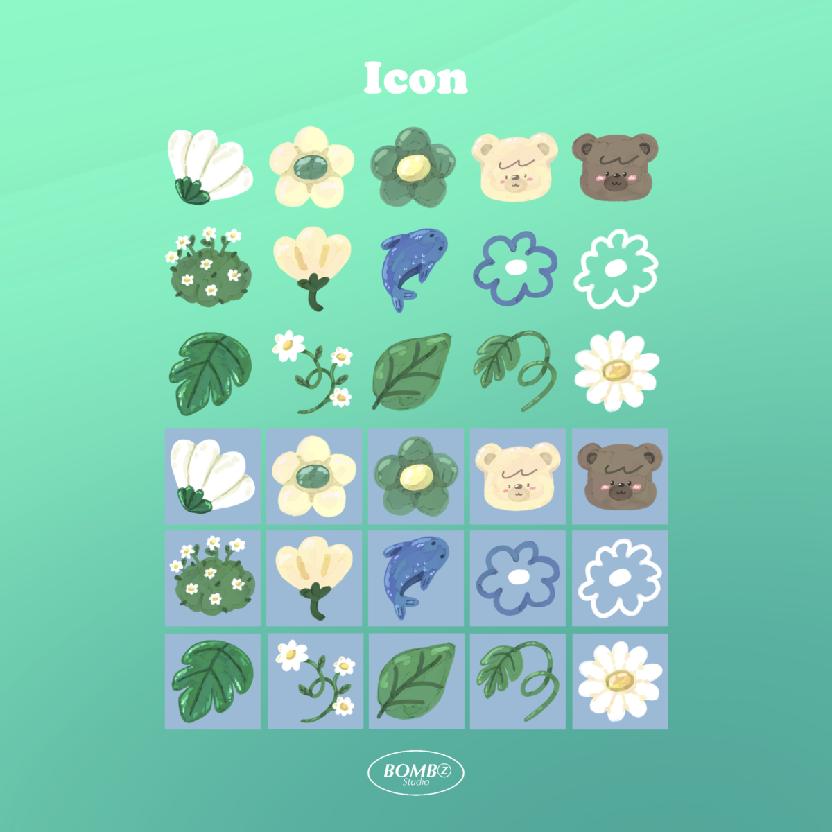 BOMBZSTUDIO | DESKTOP ICON AND WALLPAPER (summer paradise)